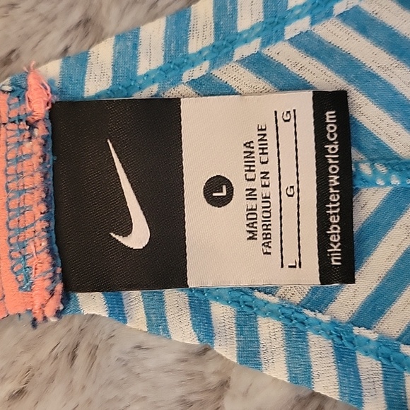 Nike Blue/White Striped Athletic Tank Top, Women's Size Large, Great Condition - Picture 4 of 5
